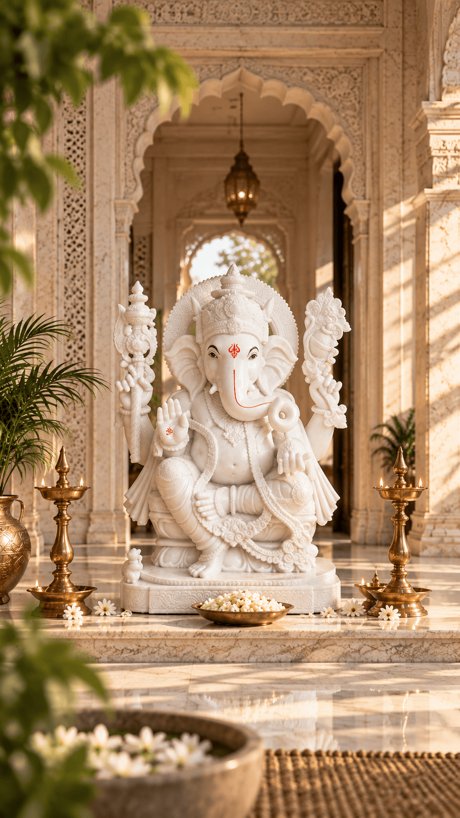 Handcrafted marble statue background